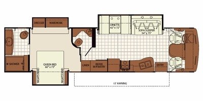 2011 Fleetwood Bounder® Classic 36R floorplan