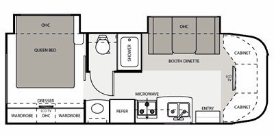 2011 Thor Motor Coach Four Winds Siesta 26BE floorplan