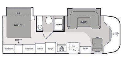 2011 Thor Motor Coach Four Winds Siesta 28BK floorplan