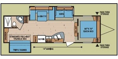 2011 KZ Spree 318BHS floorplan