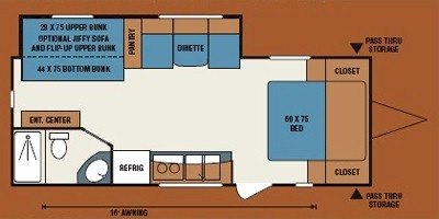 2011 KZ Coyote Lite CL232SS floorplan