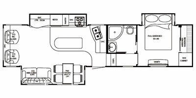 2011 Gulf Stream Canyon Trail 33FSBI floorplan