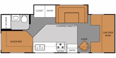 2011 Thor Motor Coach Chateau 25C floorplan