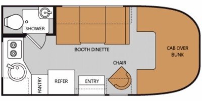 2011 Thor Motor Coach Chateau 19G floorplan