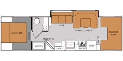 2011 Thor Motor Coach Four Winds 31K floorplan