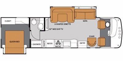 2011 Thor Motor Coach Hurricane 32A floorplan