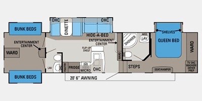 2011 Jayco Eagle 365 BHS floorplan