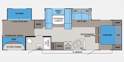 2011 Jayco Eagle 324 BHDS floorplan