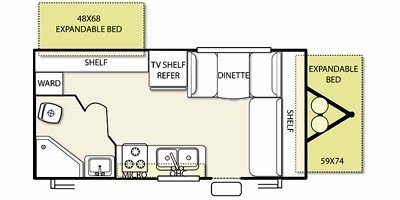 2011 Forest River Salem Cruise Lite T17EXL floorplan