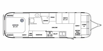 2011 Airstream Classic Limited 31 floorplan