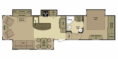 2011 Open Range Residential R398RLS floorplan