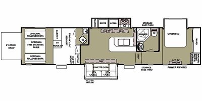 2011 Forest River Wolf Pack F376WP floorplan