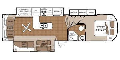 2011 Dutchmen Komfort 3130FRL floorplan
