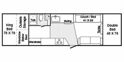 2011 TrailManor Folding Hardwall 3124KB floorplan