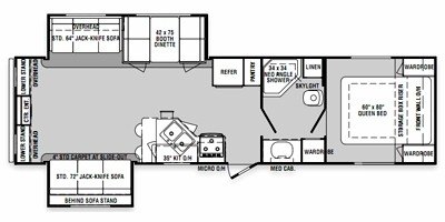 2012 R-Vision Silver Creek 32 RLS floorplan