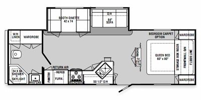 2012 R-Vision Silver Creek 28 RB floorplan