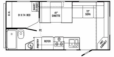 2011 Holiday Rambler Ion® 218S floorplan