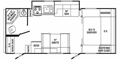 2011 Holiday Rambler Ion® 258RB floorplan