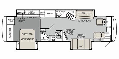 2011 Holiday Rambler Neptune® 36PFT floorplan