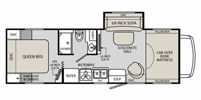 2011 Holiday Rambler Aluma-Lite® Class C 28PBS floorplan