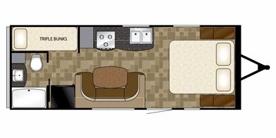 2011 Heartland North Country Trail Runner Edition NC 23 TBH floorplan