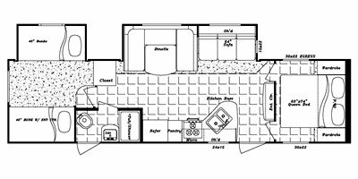 2011 Gulf Stream Sky XT 322 TBS floorplan