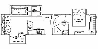 2012 Yellowstone RV RidgeLine 34RLT floorplan