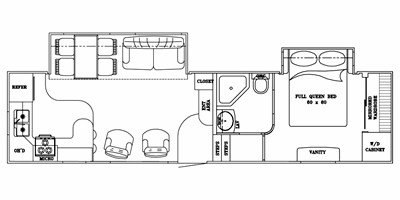 2012 Yellowstone RV Canyon Trail Advanced Profile 31FRKT floorplan