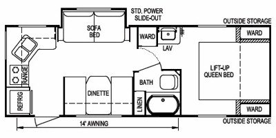 2012 Skyline Nomad Joey Select 260 West Coast floorplan