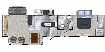 2012 Keystone Avalanche 330RE floorplan