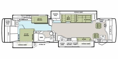 2012 Tiffin Motorhomes Phaeton 40 QKH floorplan