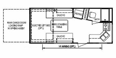 2012 Skyline Weekender Ramp Trailer 187 floorplan