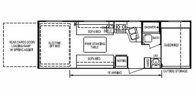 2012 Skyline Weekender Ramp Trailer 251 floorplan