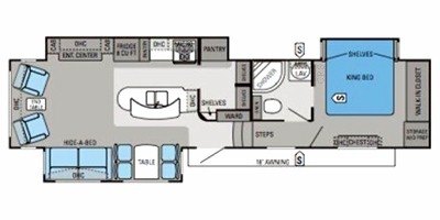 2012 Jayco Pinnacle 36 KPTS floorplan