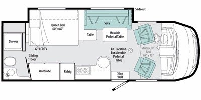 2012 Itasca Reyo 25R floorplan