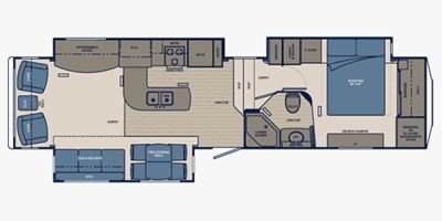 2012 Carriage Cabo 361 floorplan