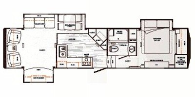 2012 Carriage Cabo 363 floorplan