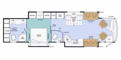 2012 Winnebago Tour 42JD floorplan