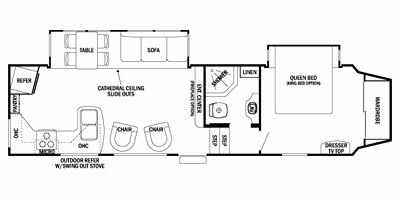 2012 Forest River Cedar Creek Silverback 29RK floorplan