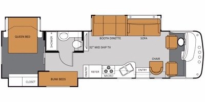 2012 Thor Motor Coach Windsport 34T floorplan