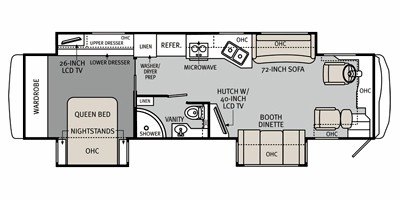 2012 Holiday Rambler Endeavor® 36PFT floorplan