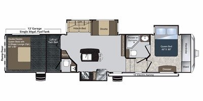 2012 Keystone Raptor 377SE floorplan
