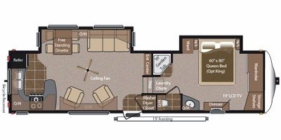 2012 Keystone Montana (Hickory Edition) 3000RK floorplan