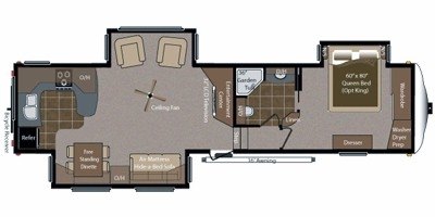 2012 Keystone Montana (Hickory Edition) 3585SA floorplan