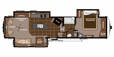 2012 Keystone Montana (Hickory Edition) 3582RL floorplan
