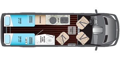 2012 Airstream Interstate 3500 Twin floorplan