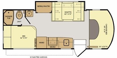 2012 Fleetwood Jamboree® DSL 24D floorplan