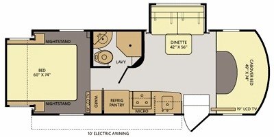 2012 Fleetwood Tioga® DSL 24R floorplan