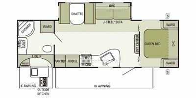 2012 Starcraft Travel Star® 285FB floorplan