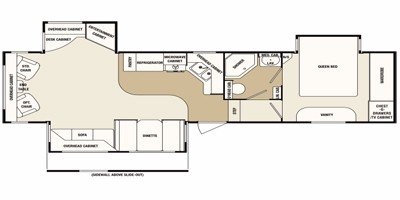 2012 SunnyBrook Brookside 345 FWSE floorplan